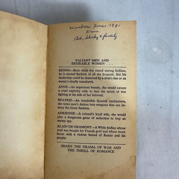 The Sachem By Donald Clayton Porter 1981 Paperback White Indian Series Book IV - Picture 3 of 4